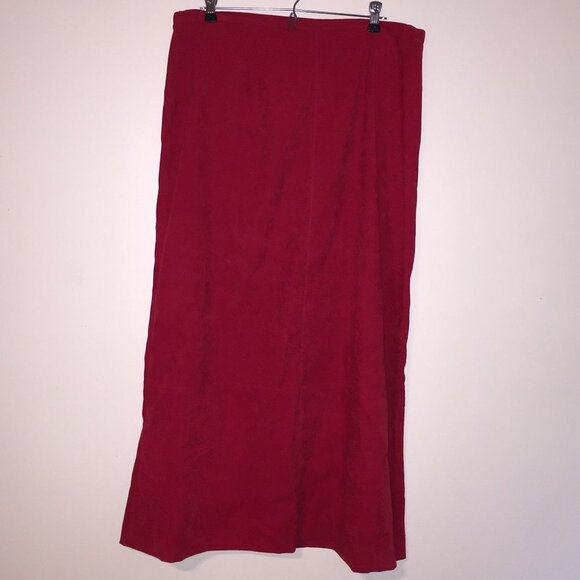Full length straight RED skirt - Picture 1 of 4